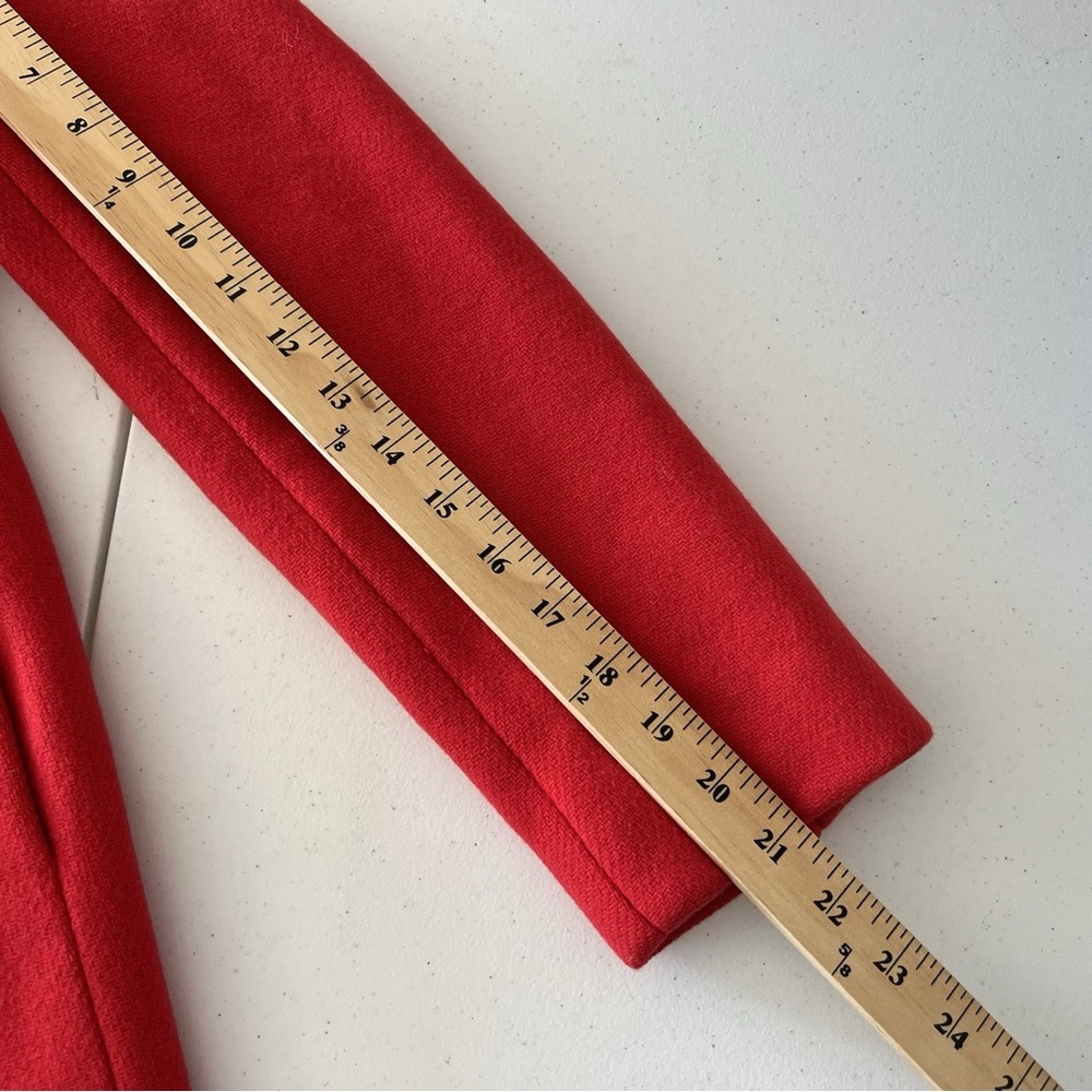 J. Crew Vibrant Red Pea Coat Size 4 - Picture 3 of 5